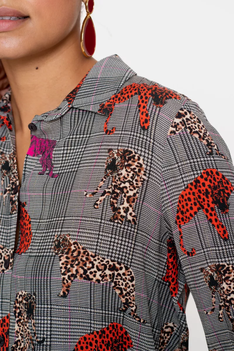 geisha-blouse-print-animal-lurex-53756-20-420-pink-orange-rose-2 GEISHA-Blouse print animal lurex-53756-20-420 Pink orange-ROSE