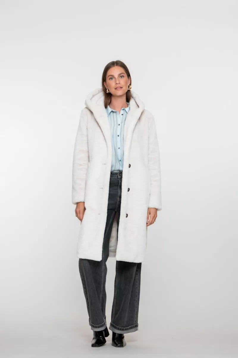 GEISHA-Coat fake fur with hood-58536-21-710 Kit-KIT