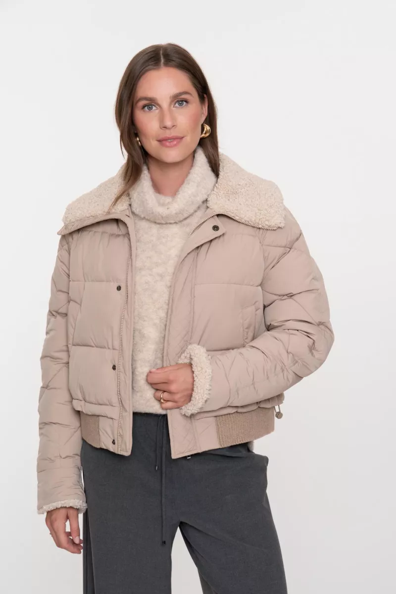 GEISHA-Jacket teddy collar-58550-16-720 Sand-ZAND