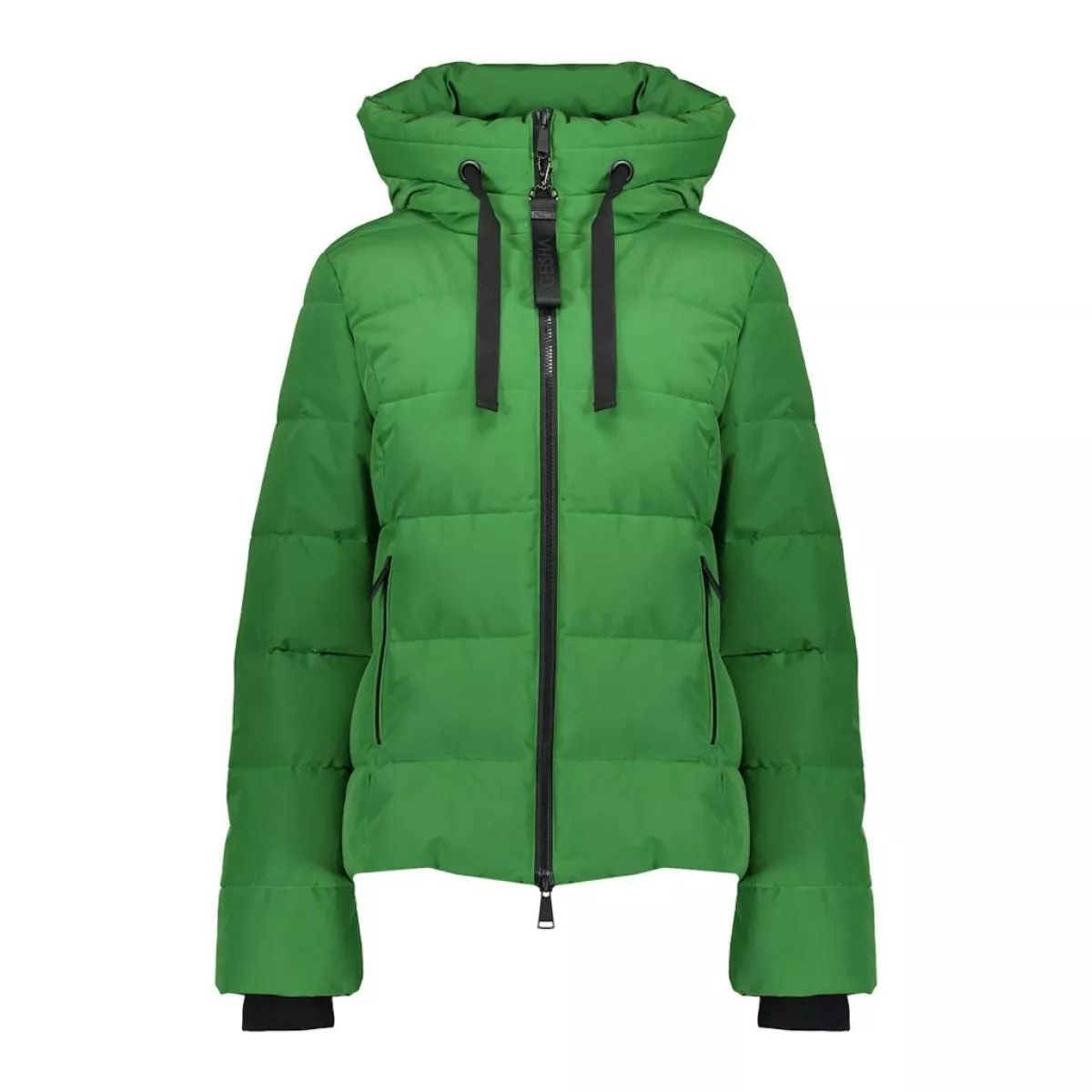 GEISHA-Jacket with hood short-58518-12-530 Green-GROEN