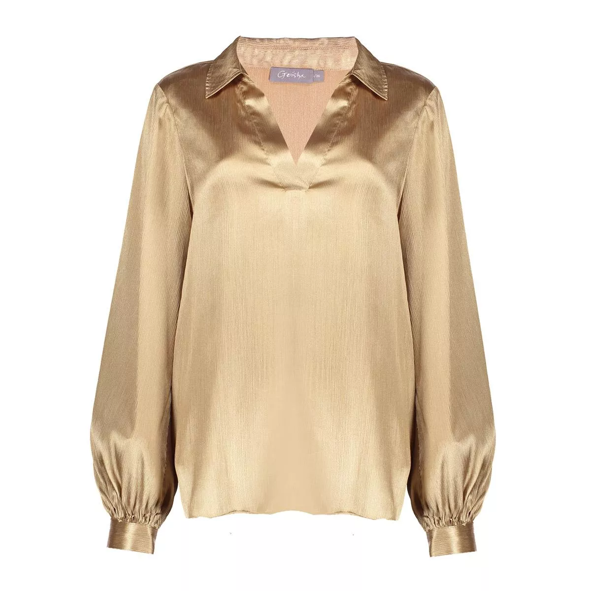 GEISHA-Satin blouse-53530-14-720 Sand-ZAND