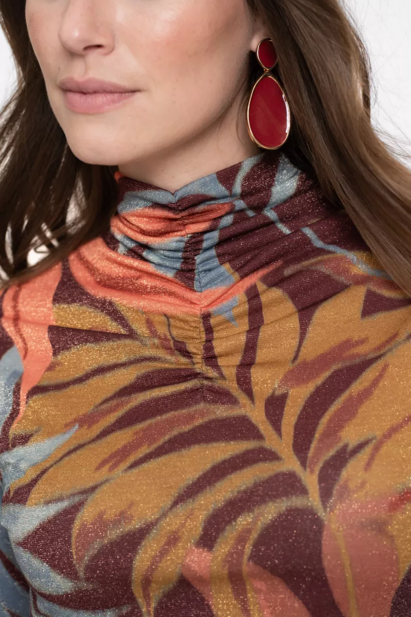 geisha-top-lurex-print-53670-20-470-bordeaux-orange-blue-bordeaux-4 GEISHA-Top lurex print-53670-20-470 Bordeaux orange blue-BORDEAUX