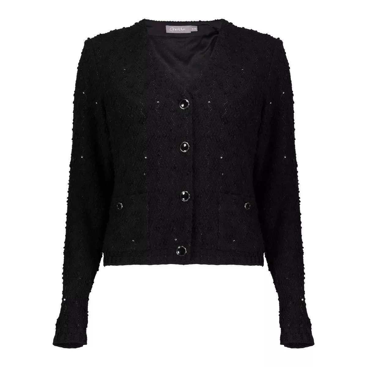 GEISHA-Vest sequences-55517-10-999 Black-ZWART