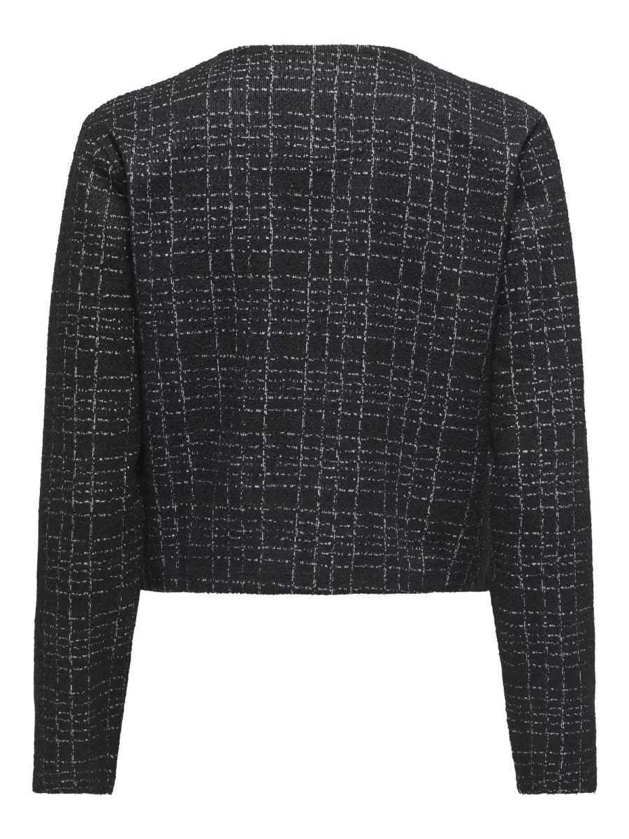 JDY-JDYDORIT L/S JACKET JRS-15356175-Black Checks-BLACK