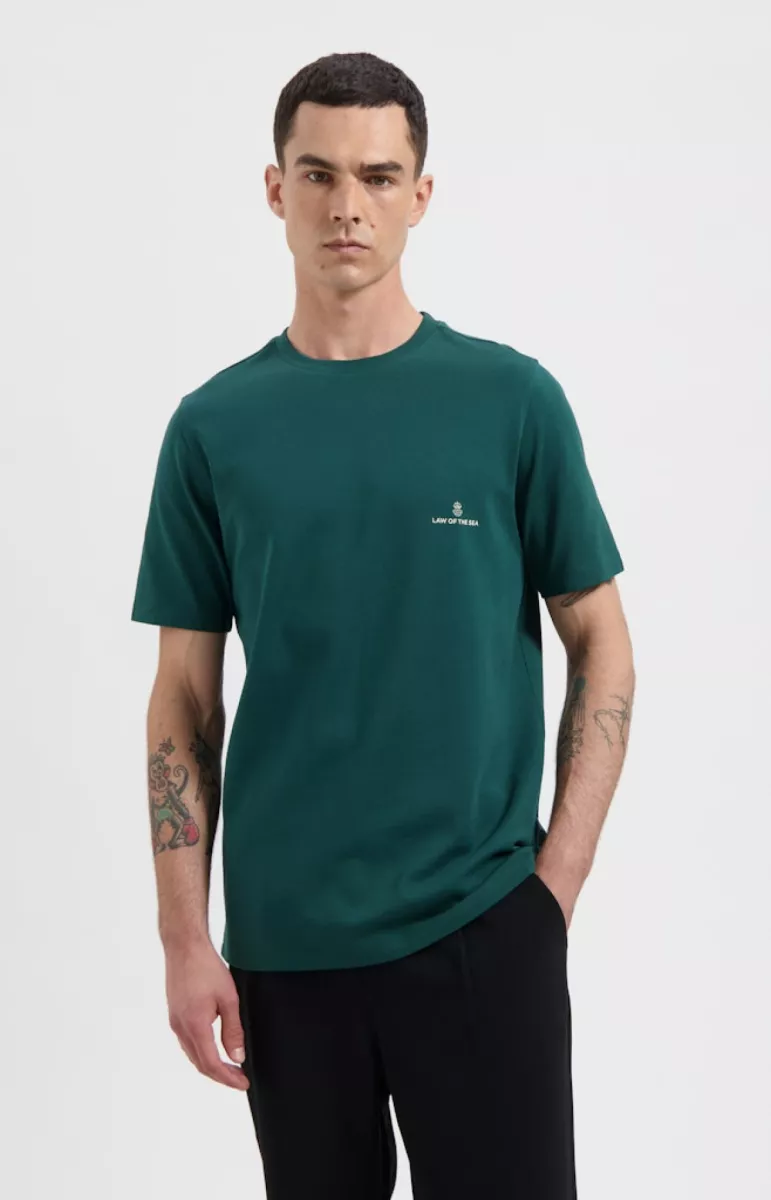 Law of the Sea-Law logo tee-10304-414 sea moss-LEGERGROEN