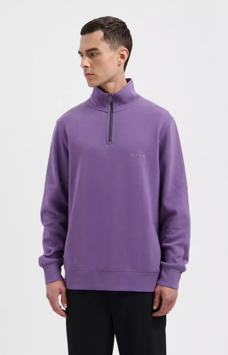 Law of the Sea-Mind half zip sweat-10310-206 mulled grape-VIOLET