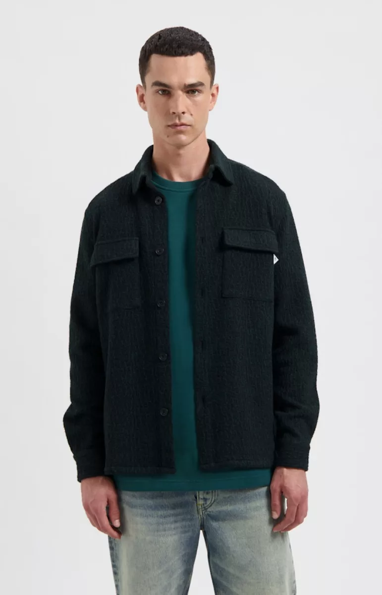 Law of the Sea-Omnia technical wool blend shirt-10298-415 pine green-LEGERGROEN