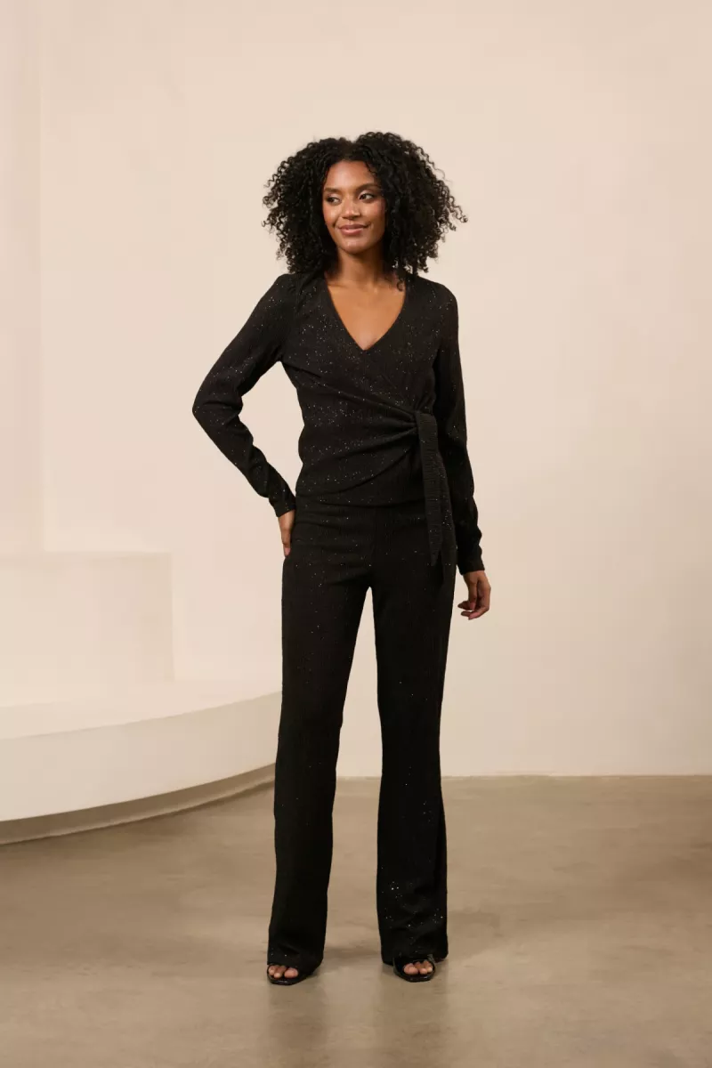 LOFTY MANNER-Blouse LM-QK400 - Top Nyssa-600 black-BLACK