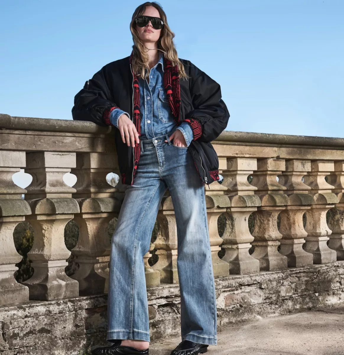 MAC-DREAM WIDE; 2; Trousers MAC Ladies-0358L543990-D403-LICHT BLAUW