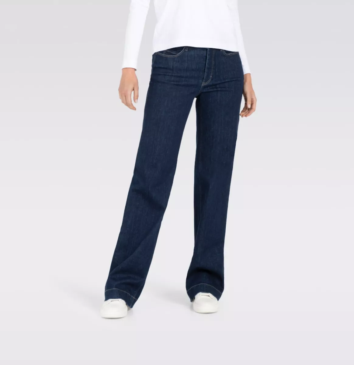 MAC-DREAM WIDE; 4; Trousers MAC Ladies-0358L543990-D683-DONKER DENIM
