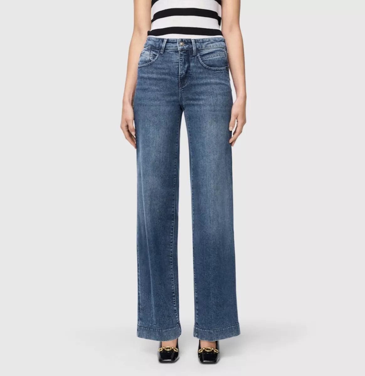 MAC-PALAZZO; 4; Trousers MAC Ladies-0361523391-D461 Classy midblue-BLAUW