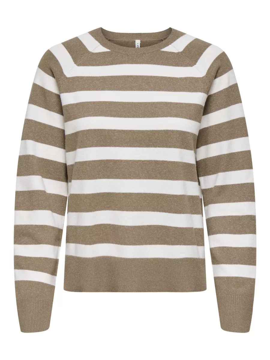 ONLY-ONLAMA LIFE LS RAGLAN O-NECK CC KNT-15334905-Toasted Coconut-BRUIN