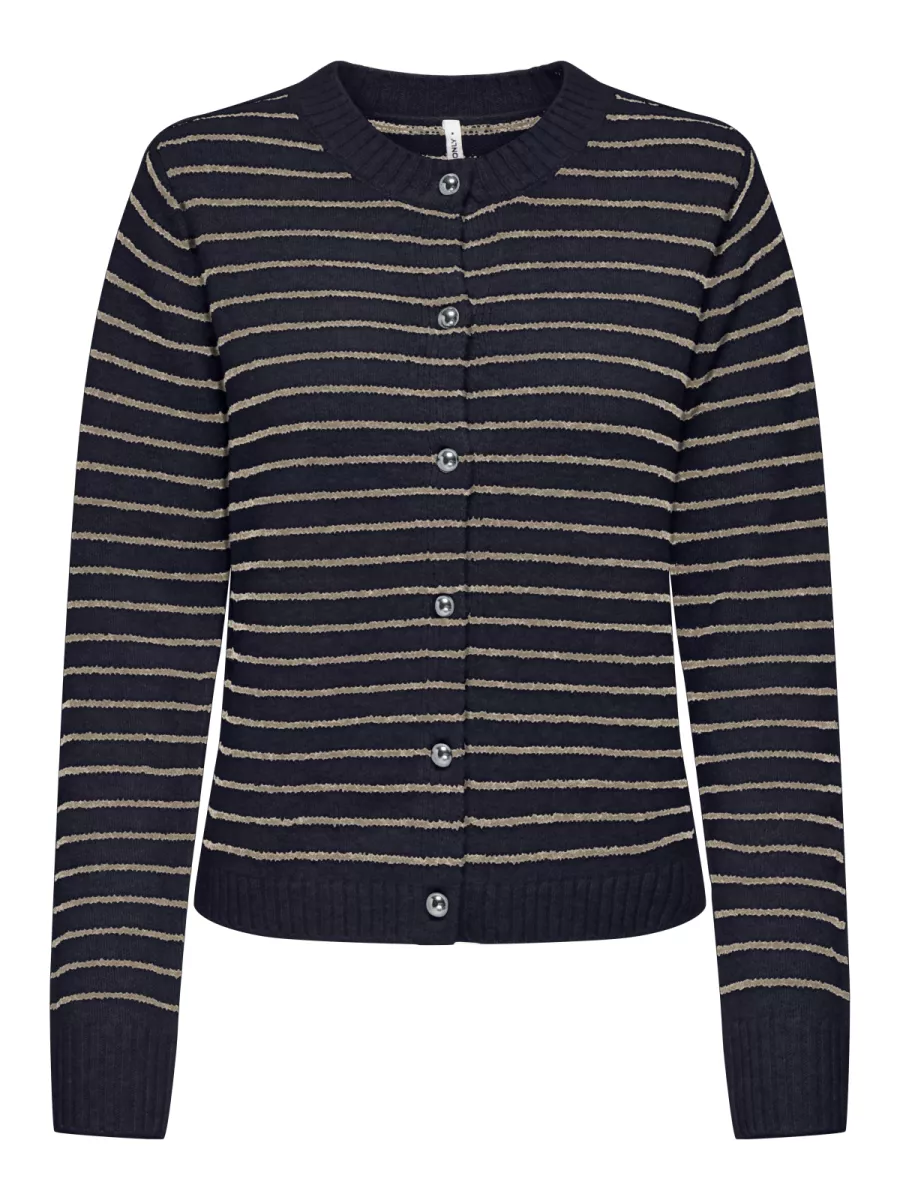 ONLY-ONLCHESTER LIFE LS STRIPE CARDI CC-15361022-Night Sky-NAVY