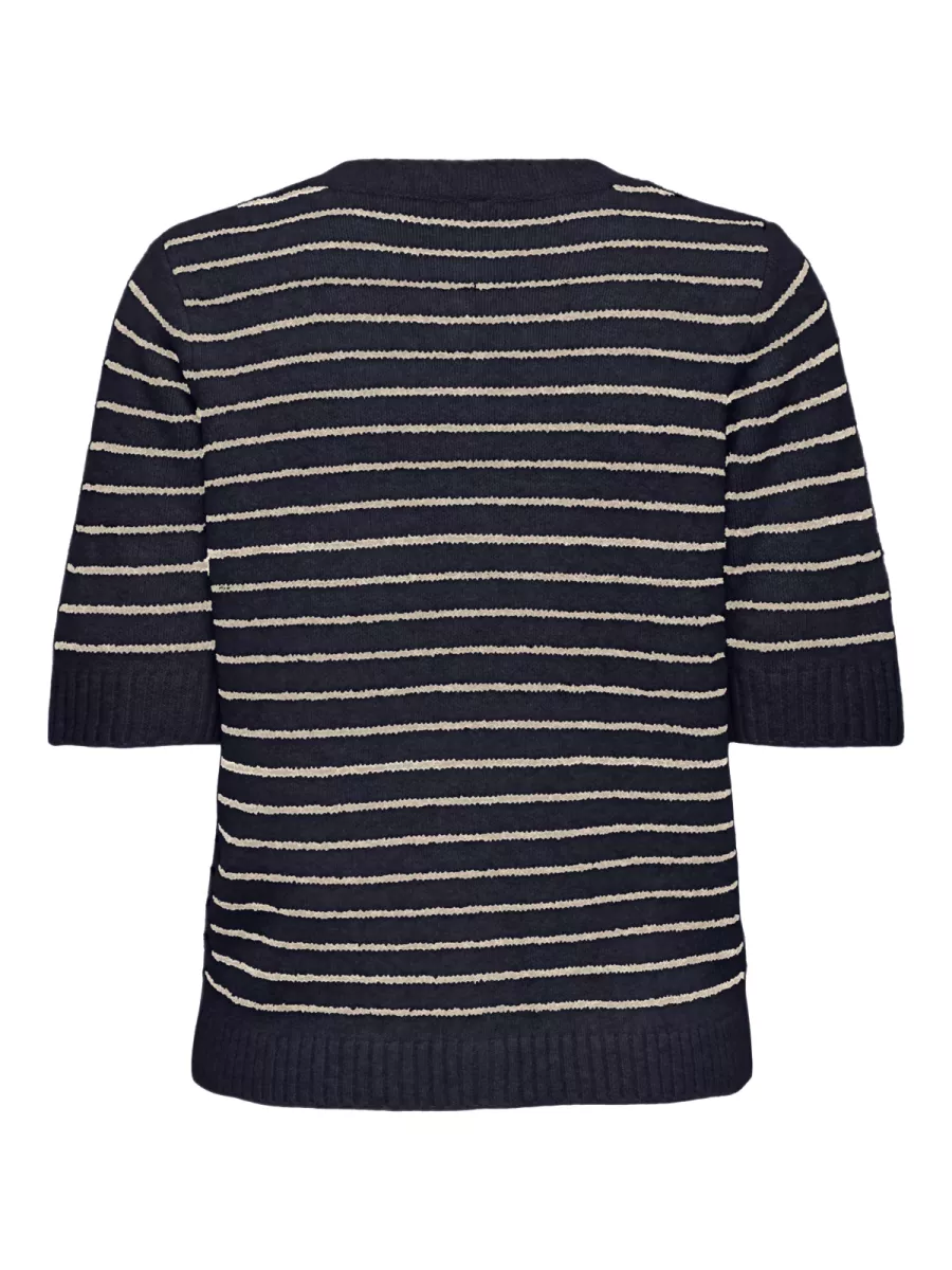 ONLY-ONLCHESTER LIFE SS STRIPE CARDI CC-15361025-Night Sky Stripes-NAVY