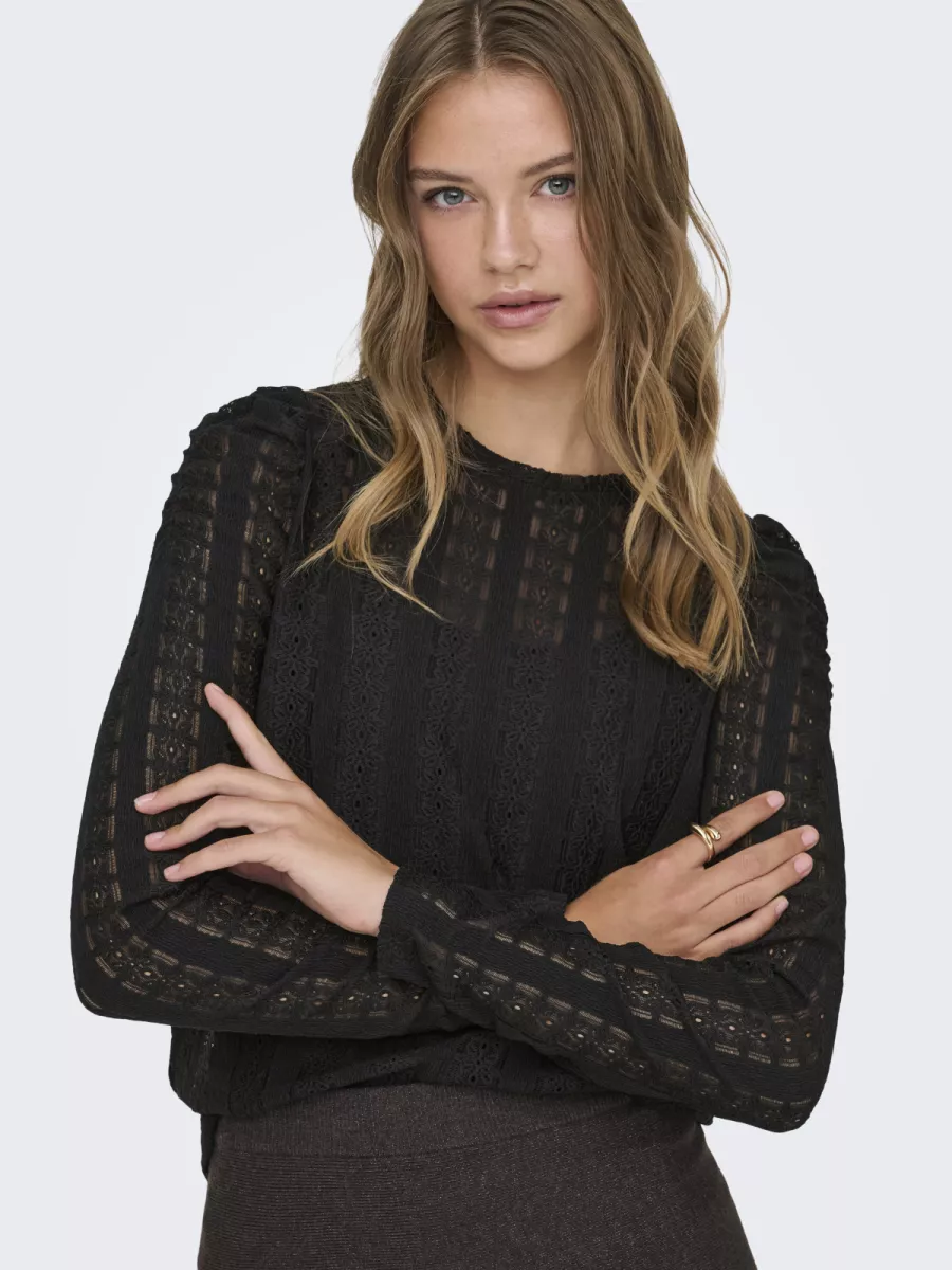 only-onlmelanie-l-s-o-neck-top-jrs-15365094-black-black-4 ONLY-ONLMELANIE L/S O-NECK TOP JRS-15365094-Black-BLACK