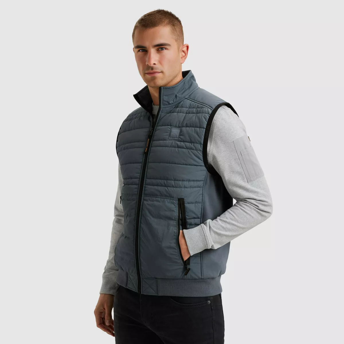 PME LEGEND-Bodywarmer interlock mix padded ny-PBW2511486-5301-INDIGO