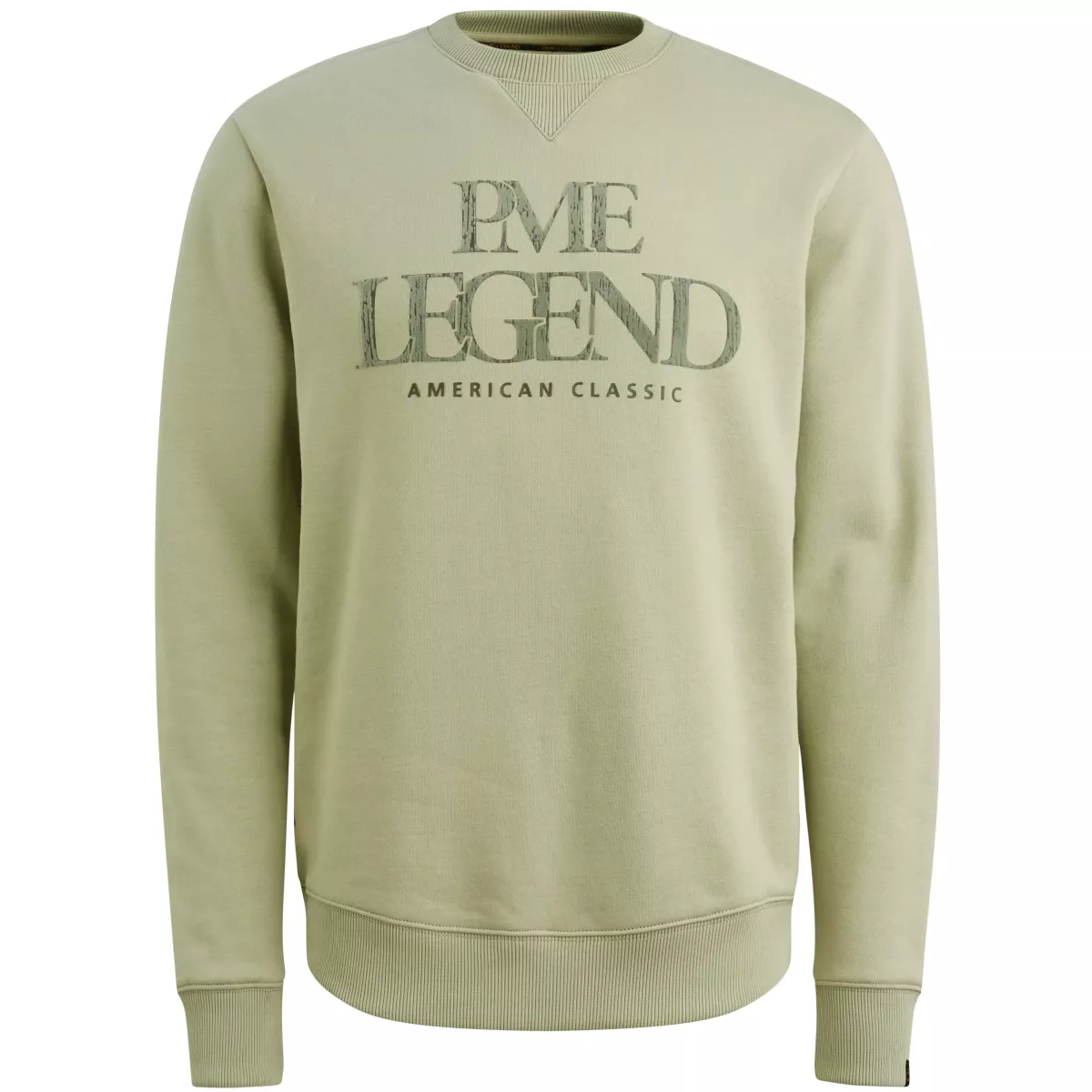 PME LEGEND-Crewneck 3t cross fleece-PSW2511478-6163 Desert sage-GROEN