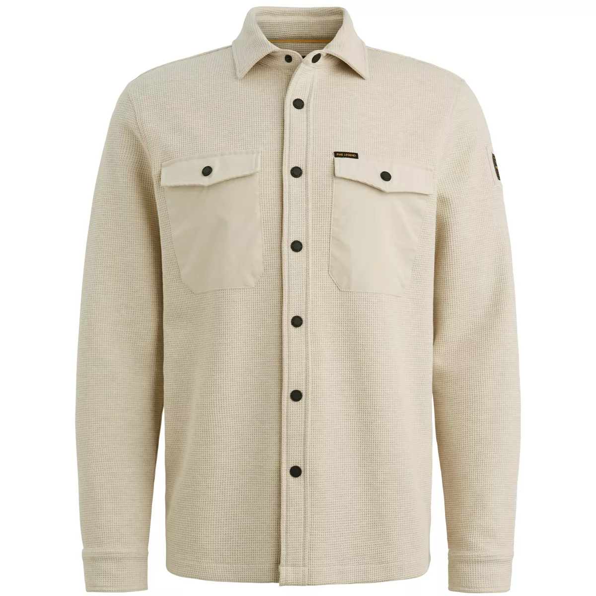 PME LEGEND-LONG SLEEVE SHIRT Waffle Jersey-PSI2511246-7013 Bone white-BEIGE