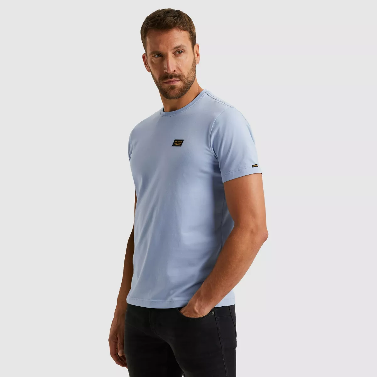 PME LEGEND-Short sleeve r-neck American Class-PTSS2511599-5299 Hydrangea-BLAUW