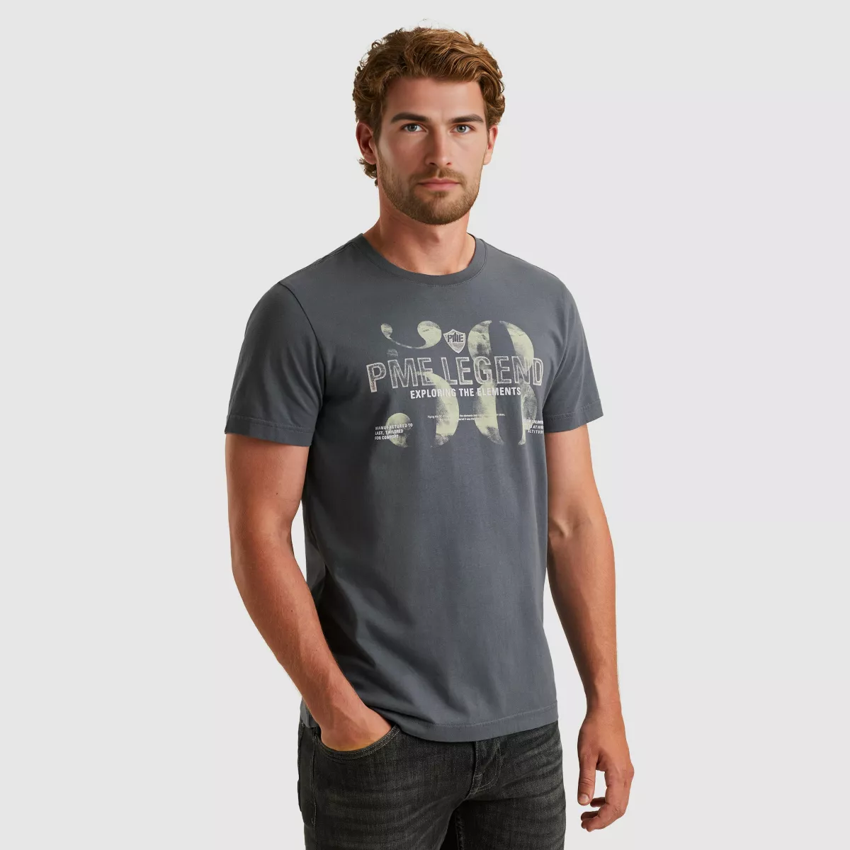 PME LEGEND-Short sleeve r-neck single jersey-PTSS2511526-5301 Vintage indigo-INDIGO