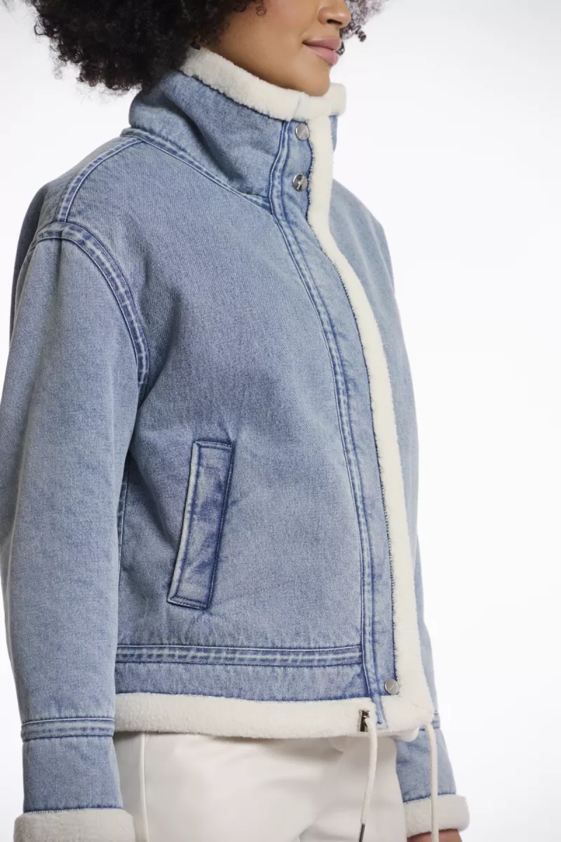 RINO & PELLE-Denim Suede Jacket With Fur Lining-Beck.7012511-Denim-DENIM