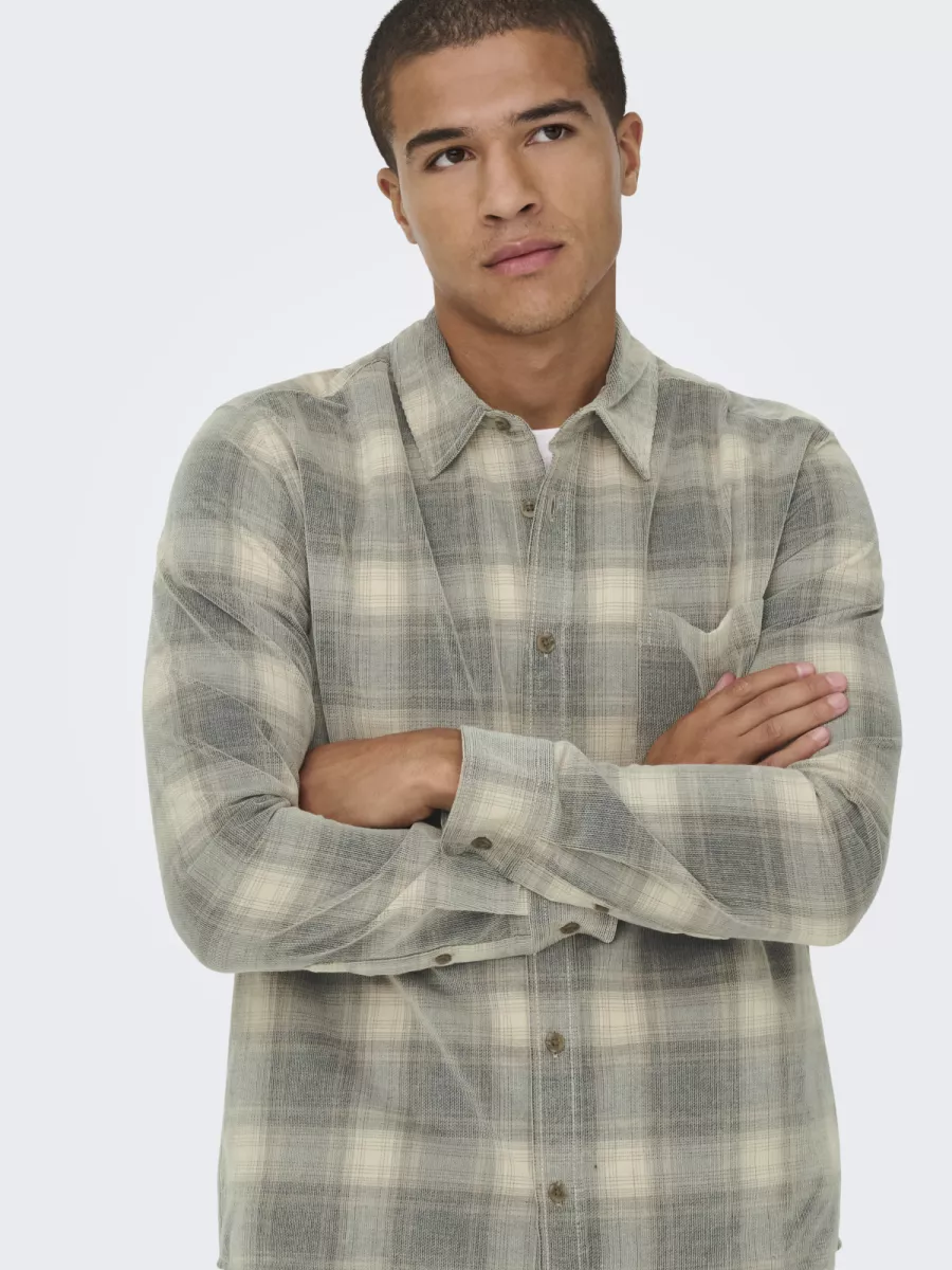 SONS-ONSWILLIAM CORD LS SHIRT-22035776-Blue nights-BLUE