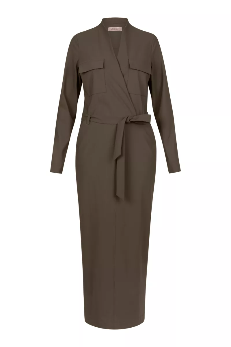 STUDIO ANNELOES-Jette cargo dress-13406-7400 New army-LEGERGROEN