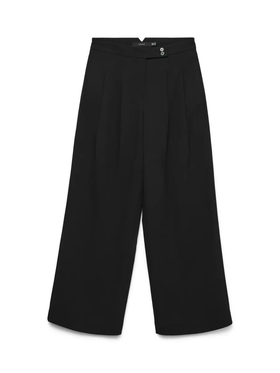 VERO MODA-VMPHILINE MW WIDE PANT-10338643-Black-BLACK
