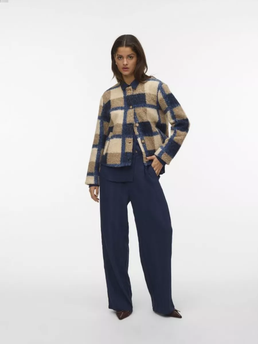 VERO MODA-VMTARA SHORT JACKET GA BOO-10338206-Dark Denim-DONKER DENIM