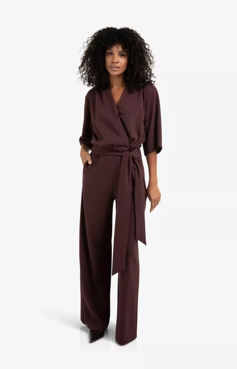 YAYA-Jumpsuit with short sleeves; Polyester/Elastane; 91619-01-349023-511-91619-PAARS
