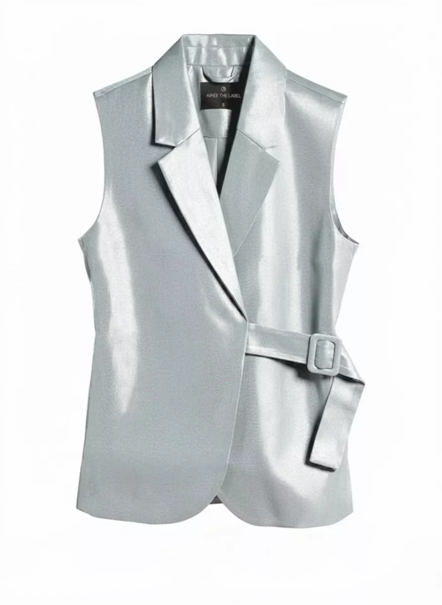 Aimee The Label-Gilet-Hope Waistcoat-Blue-LICHT BLAUW