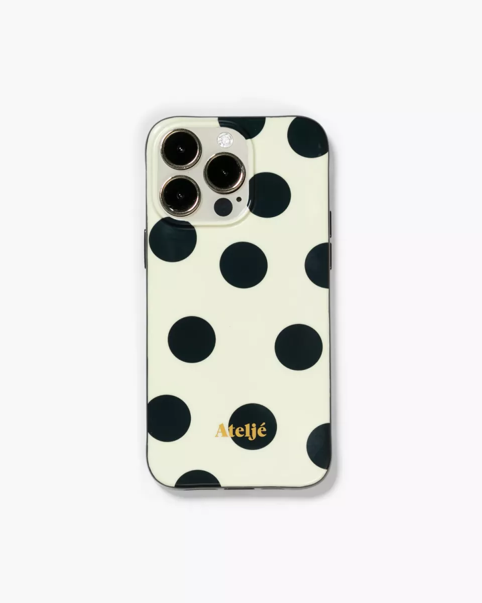Ateljé--Iphone 15-Ivory Polkadot-IVOOR