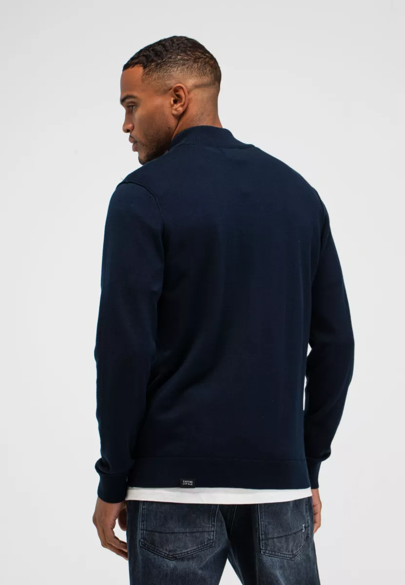 BUTCHER OF BLUE-Clifden co half zip-M2616013-890 alaska blue-BLAUW