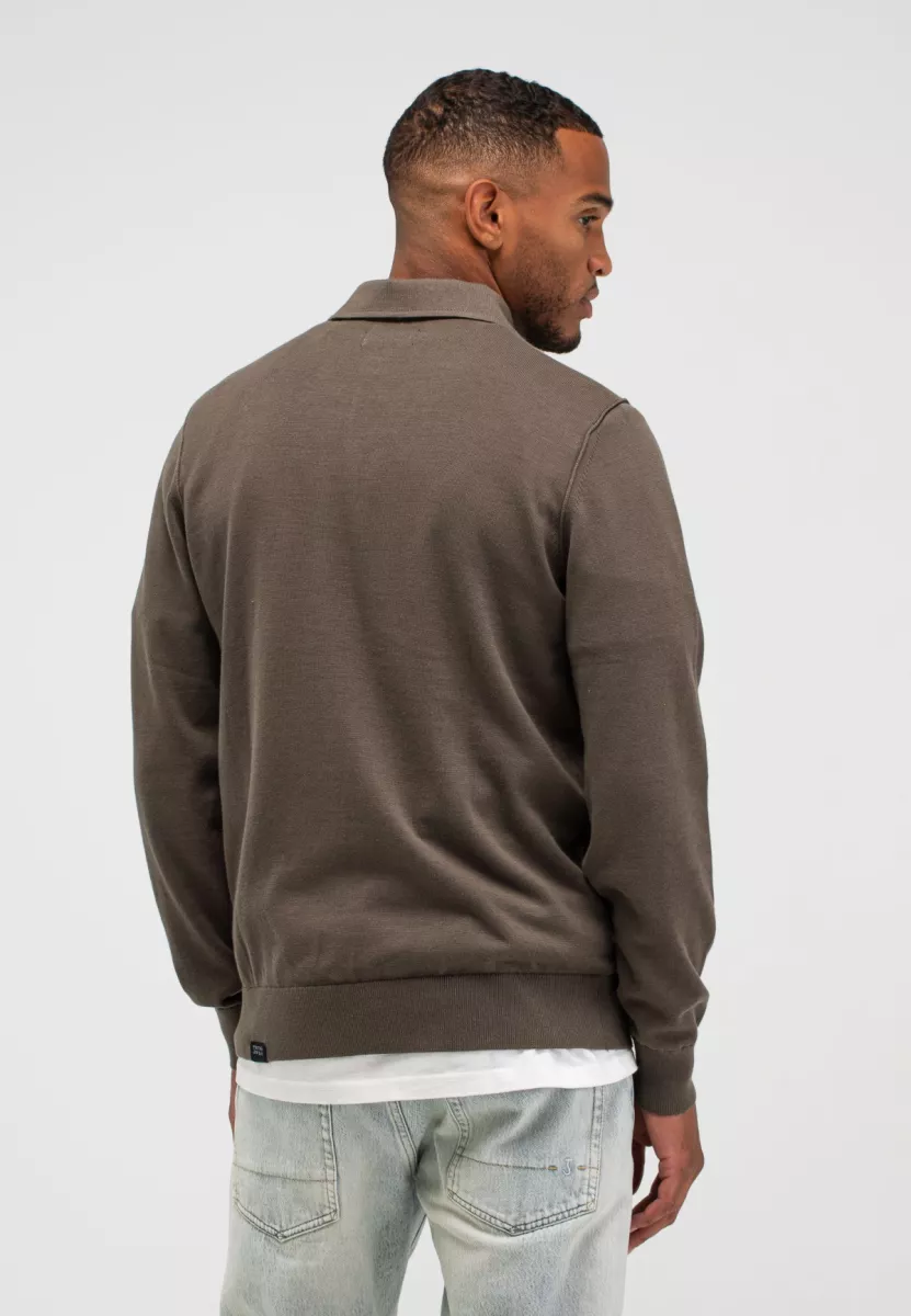 BUTCHER OF BLUE-Clifden co polo-M2616021-708 dk. granite green-GROEN