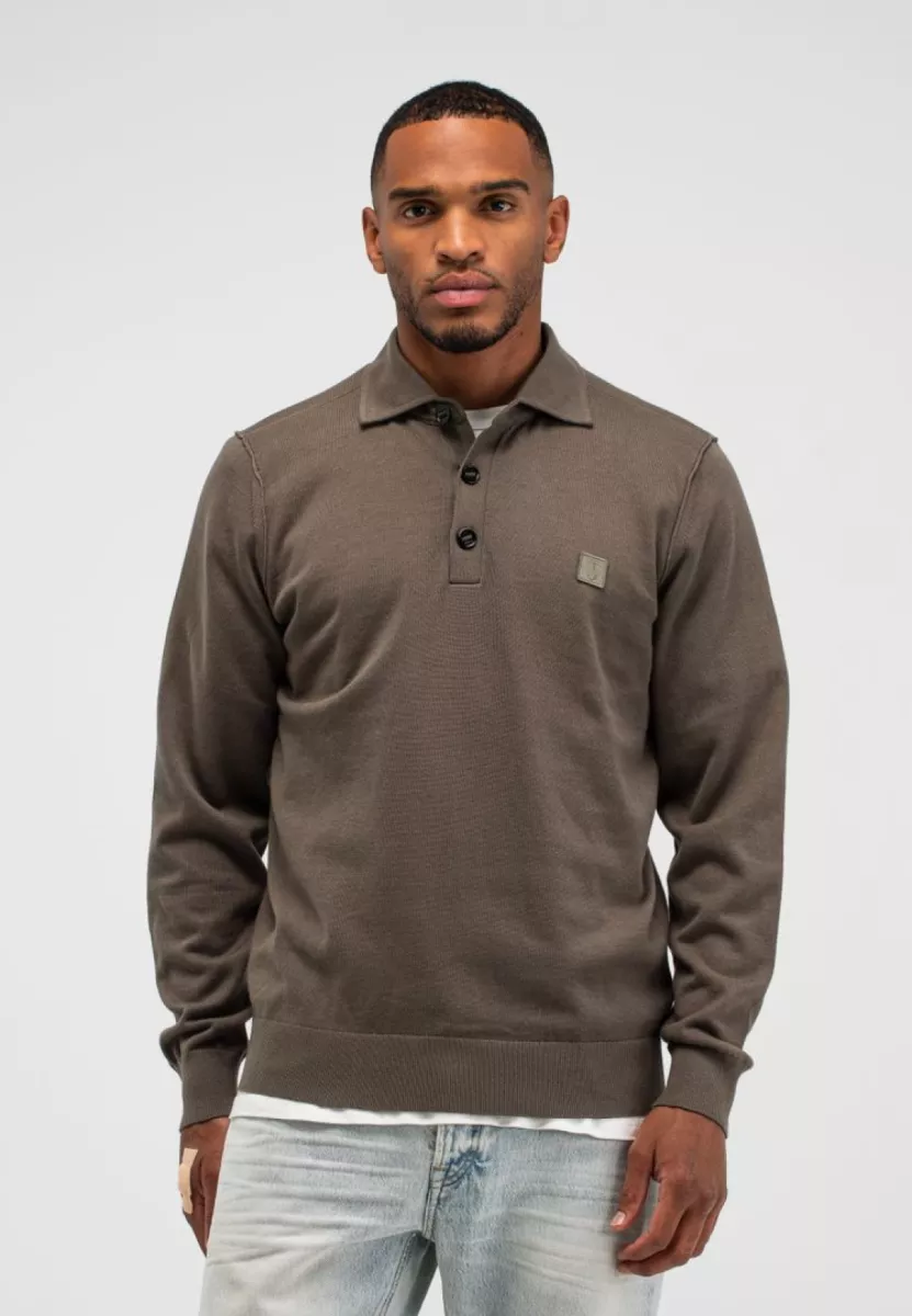 BUTCHER OF BLUE-Clifden co polo-M2616021-708 dk. granite green-GROEN