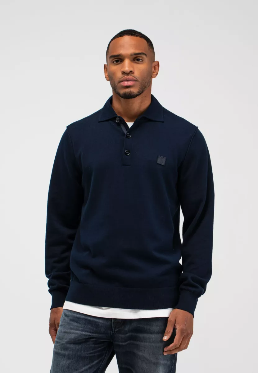 BUTCHER OF BLUE-Clifden co polo-M2616021-890 alaska blue-NAVY