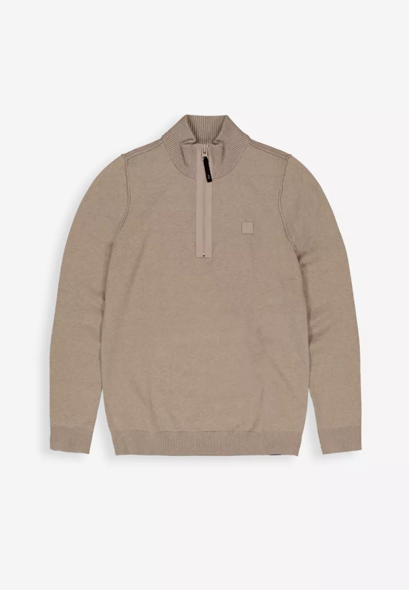 BUTCHER OF BLUE-Clifden Halfzip-1926002-640-casablanca beige-BEIGE