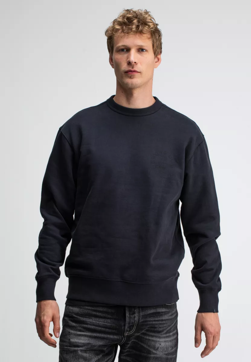 BUTCHER OF BLUE-Kuro frat loose crew-M2523015-998 Montego black-ZWART