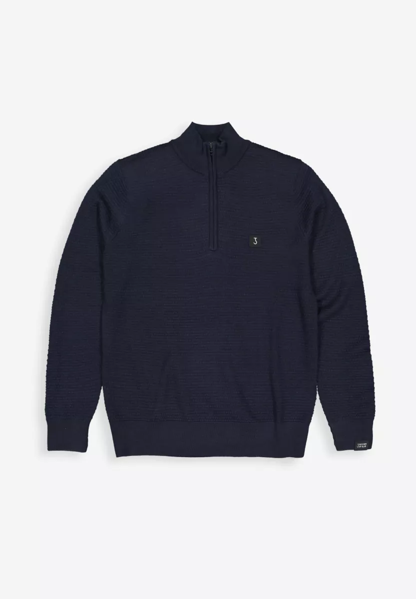 BUTCHER OF BLUE-Structure halfzip-M2526003-890 Alaska blue-NAVY