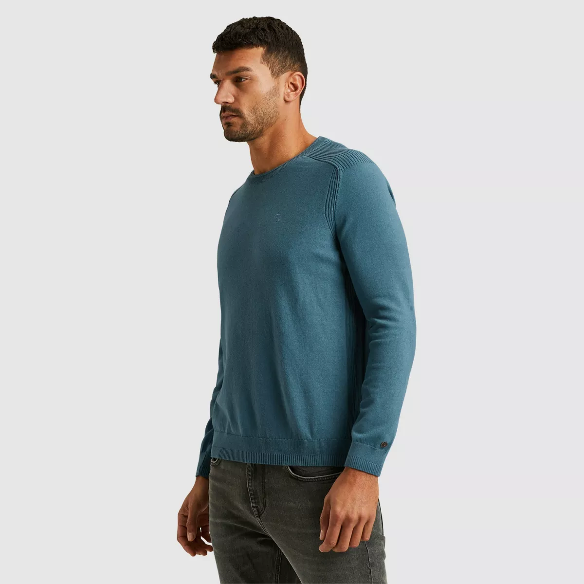 cast-iron-crewneck-cotton-stretch-ckw2411352-5413-bluefin-blue-2 CAST IRON-Crewneck cotton stretch-CKW2411352-5413 Bluefin-BLUE