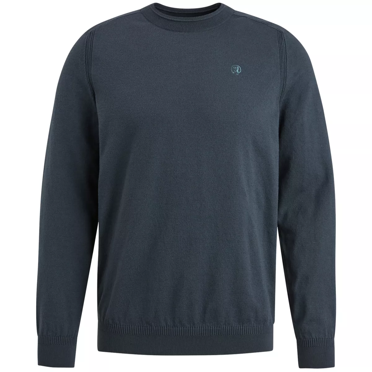 CAST IRON-Crewneck essential cotton stretch-CKW2408300-5442 Sea storm-BLAUW