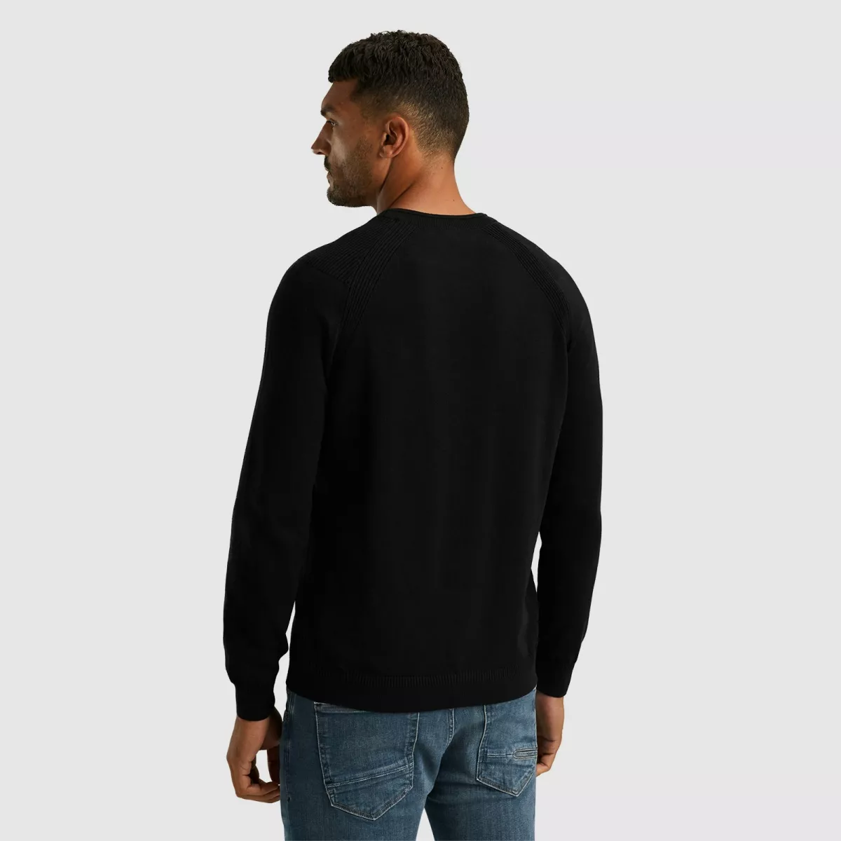 cast-iron-crewneck-essential-cotton-stretch-ckw2408300-999-black-black-3 CAST IRON-Crewneck essential cotton stretch-CKW2408300-999 Black-BLACK