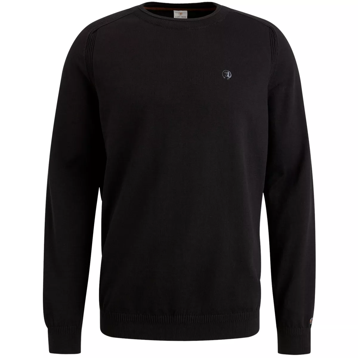 CAST IRON-Crewneck essential cotton stretch-CKW2408300-999 Black-BLACK