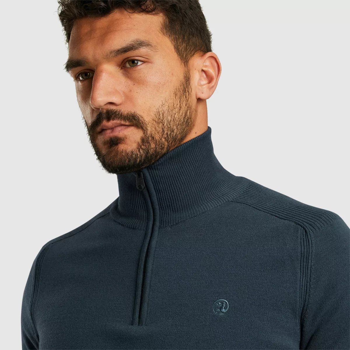 cast-iron-half-zip-collar-essential-cotton-s-ckw2408304-5442-sea-storm-blauw-6 CAST IRON-Half zip collar essential cotton s-CKW2408304-5442 Sea storm-BLAUW
