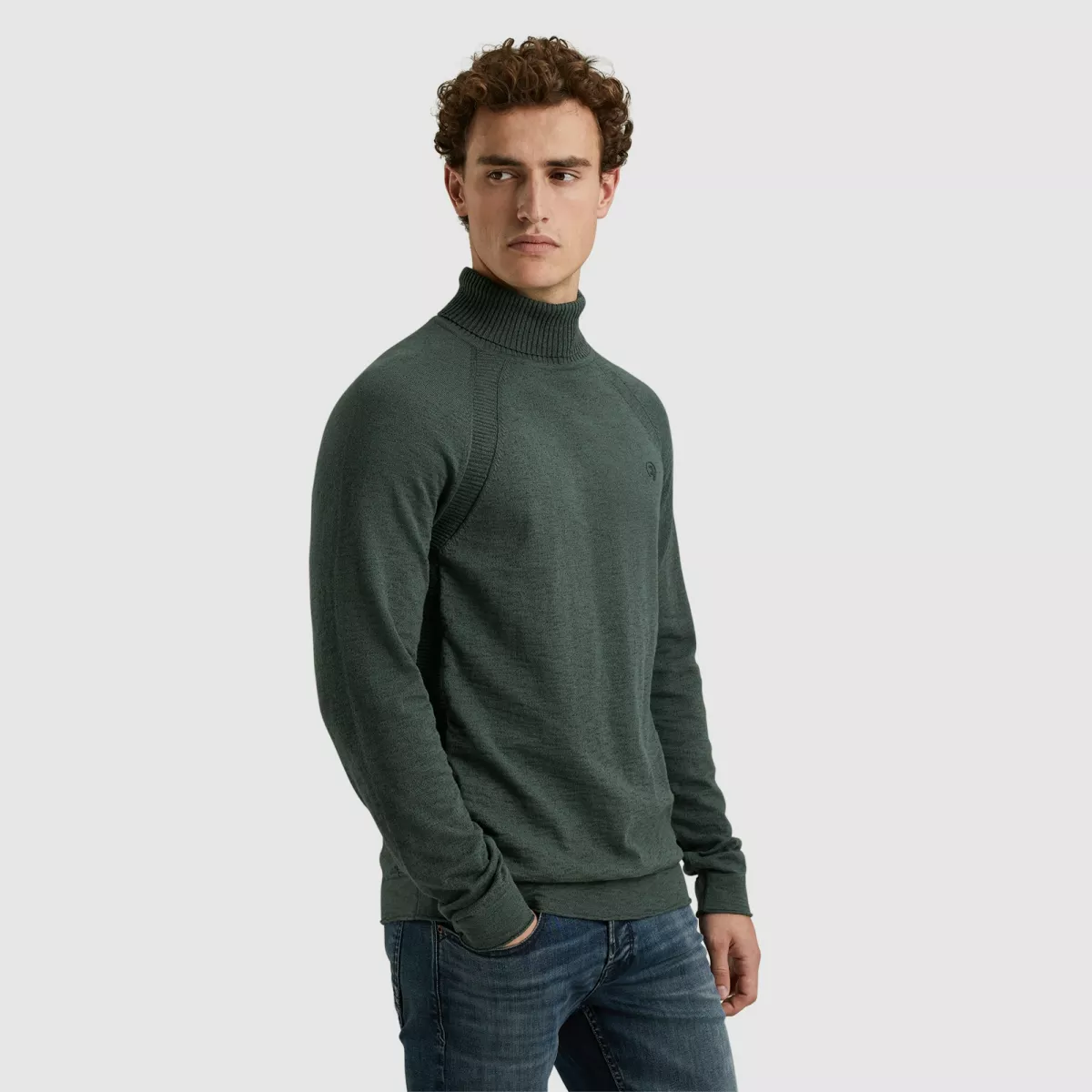 cast-iron-roll-neck-cotton-heather-ckw2409322-6026-urban-chic-donker-groen-2 CAST IRON-Roll neck cotton heather-CKW2409322-6026 Urban chic-DONKER GROEN