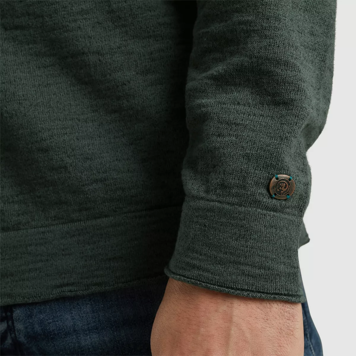 cast-iron-roll-neck-cotton-heather-ckw2409322-6026-urban-chic-donker-groen-5 CAST IRON-Roll neck cotton heather-CKW2409322-6026 Urban chic-DONKER GROEN