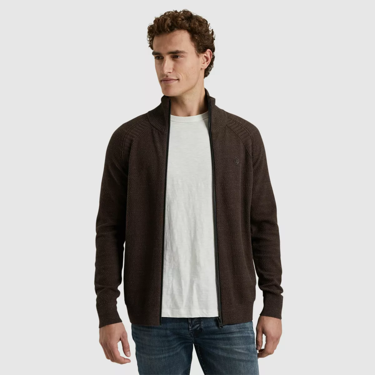 cast-iron-zip-jacket-cotton-heather-plated-b-ckc2409354-8088-coffee-bean-cafe-2 CAST IRON-Zip jacket cotton heather plated b-CKC2409354-8088 Coffee bean-CAFE