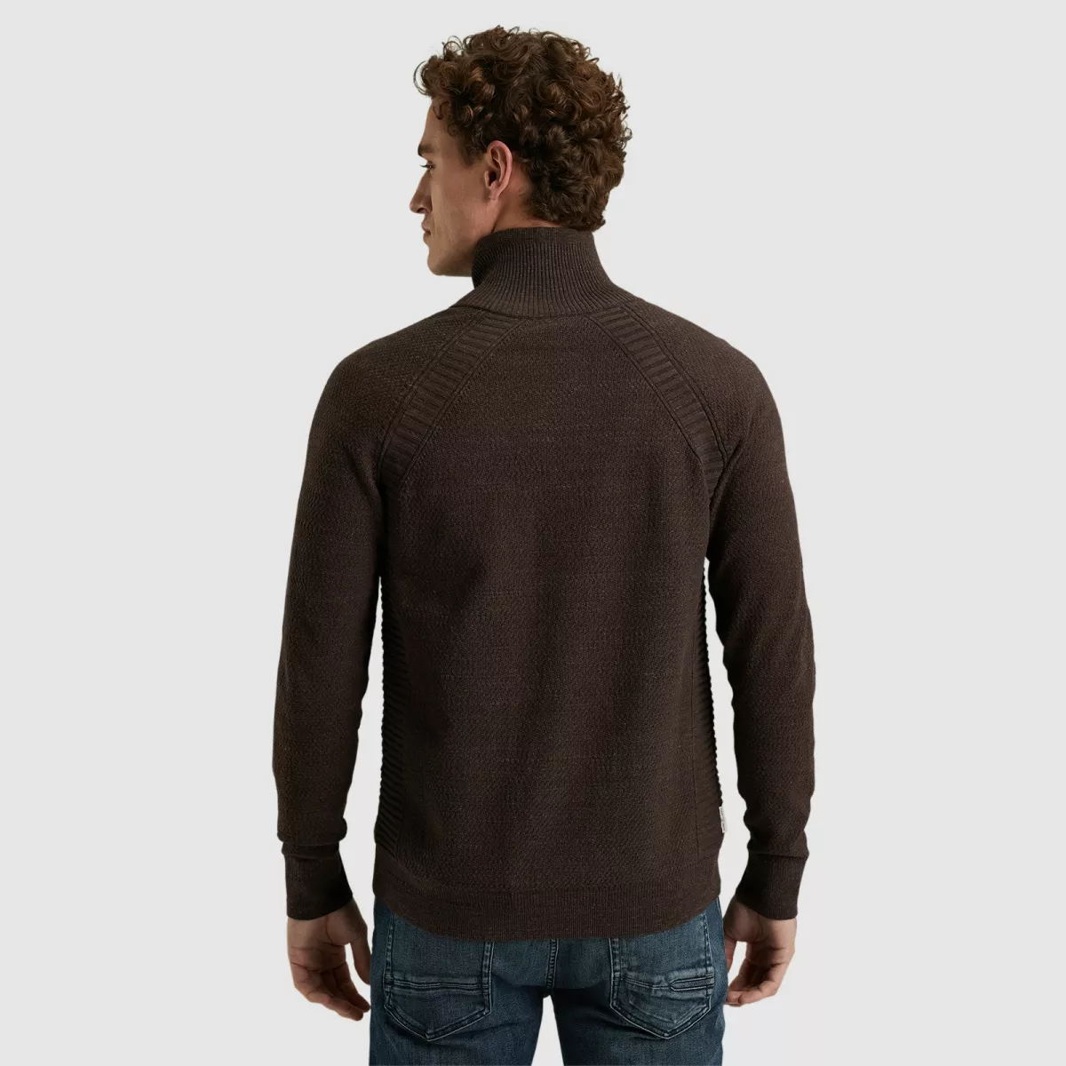 cast-iron-zip-jacket-cotton-heather-plated-b-ckc2409354-8088-coffee-bean-cafe-3 CAST IRON-Zip jacket cotton heather plated b-CKC2409354-8088 Coffee bean-CAFE