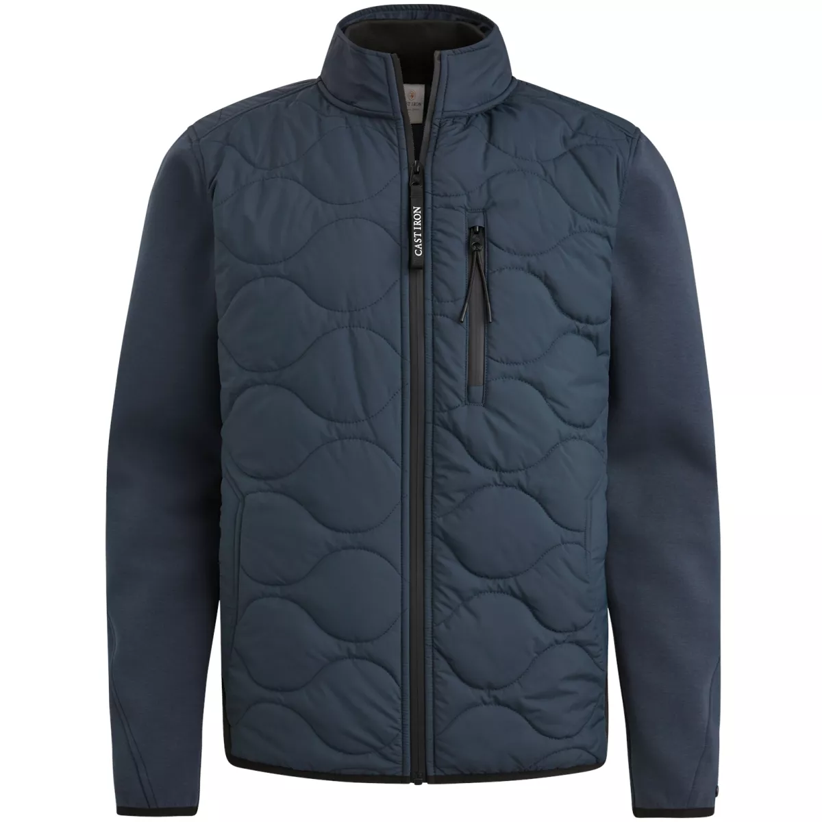 CAST IRON-Zip jacket interlock-CSW2408433-5442 Sea storm-BLAUW