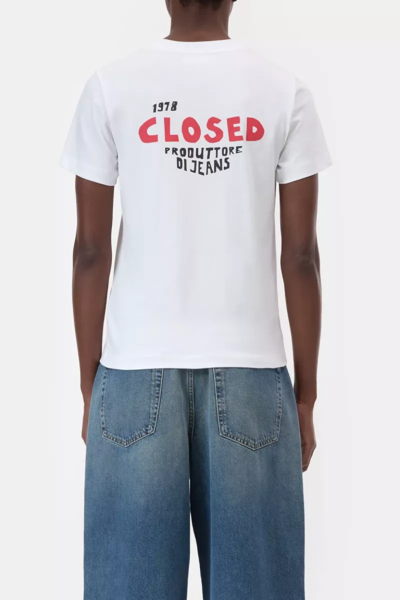 Closed-Printed t-shirt-C95505-44H-PR-200 White-WIT